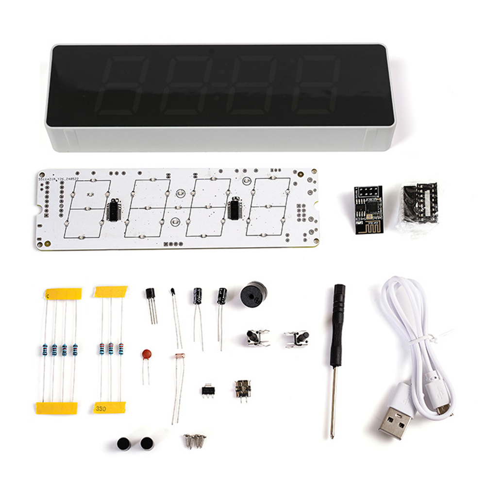 ESP8266 IoT Colorful WiFi Cloc - Diy Electronics Components Kit 评论和价格