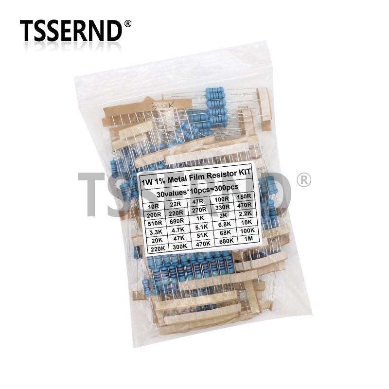 300PCS 1/4W 1/2W 1W 1% Metal F - Resistor Kit 1 4W 评论和价格