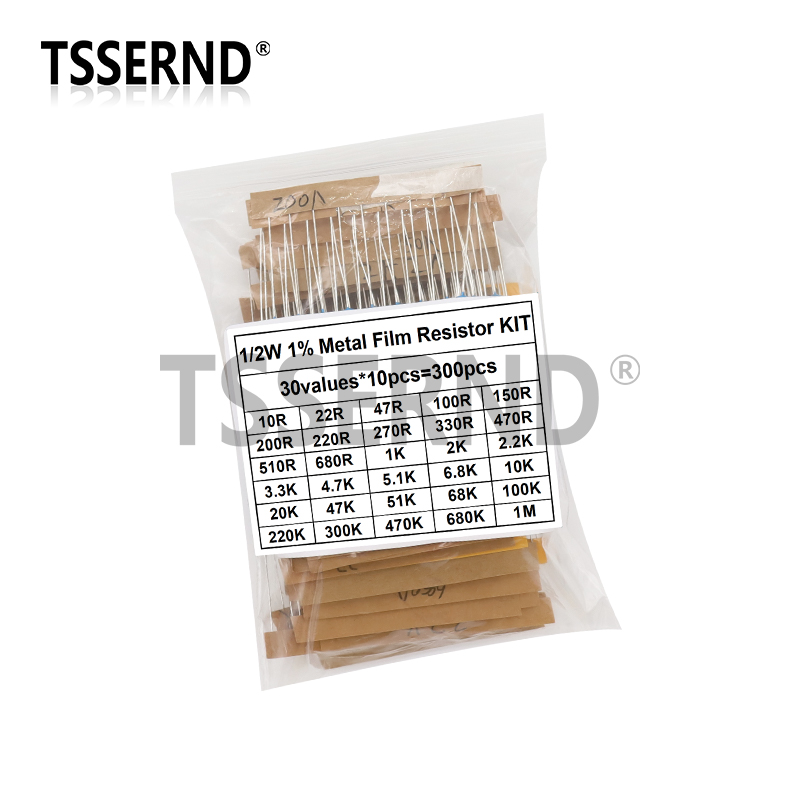 300PCS 1/4W 1/2W 1W 1% Metal F - Resistor Kit 1 4W 评论和价格