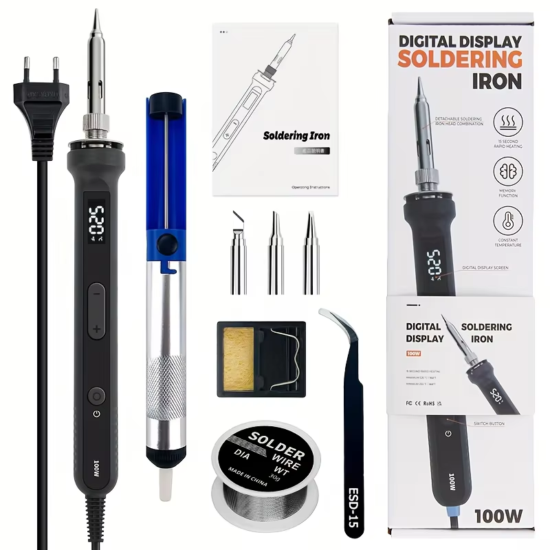 100W Digital Soldering Iron Ki - Learn Diy Electronics 评论和价格
