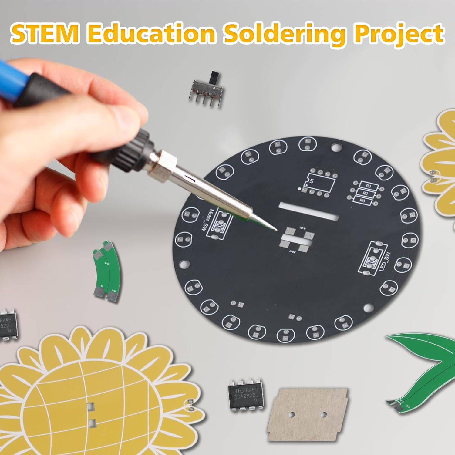 Light Chasing Sunflower Solder - Diy Electronics Ideas 评论和价格