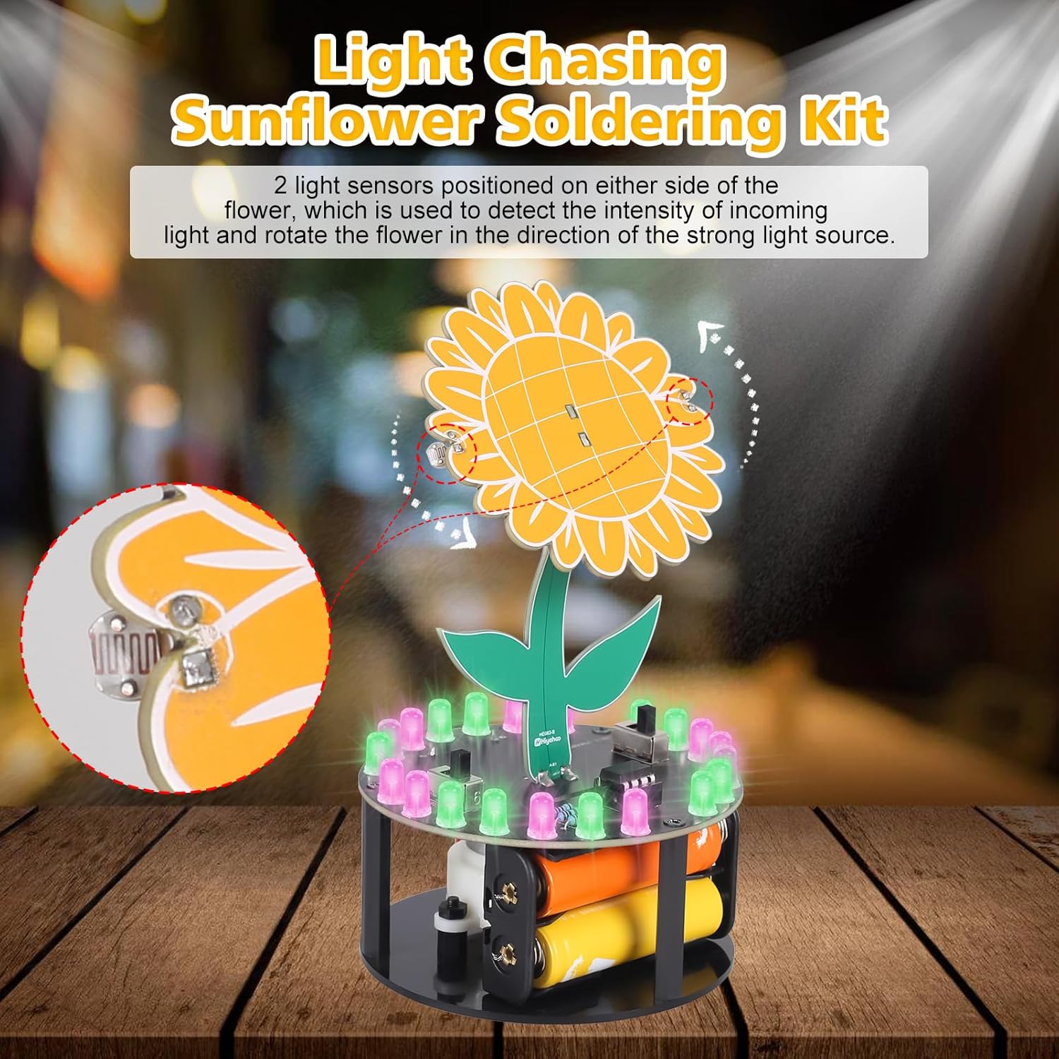 Light Chasing Sunflower Solder - Diy Electronics Ideas 评论和价格