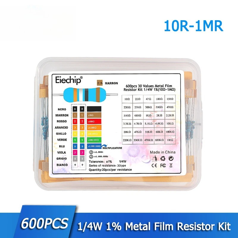 300/600PCS 1/4W Kit de resiste - Resistor Kit 1 4W 评论和价格