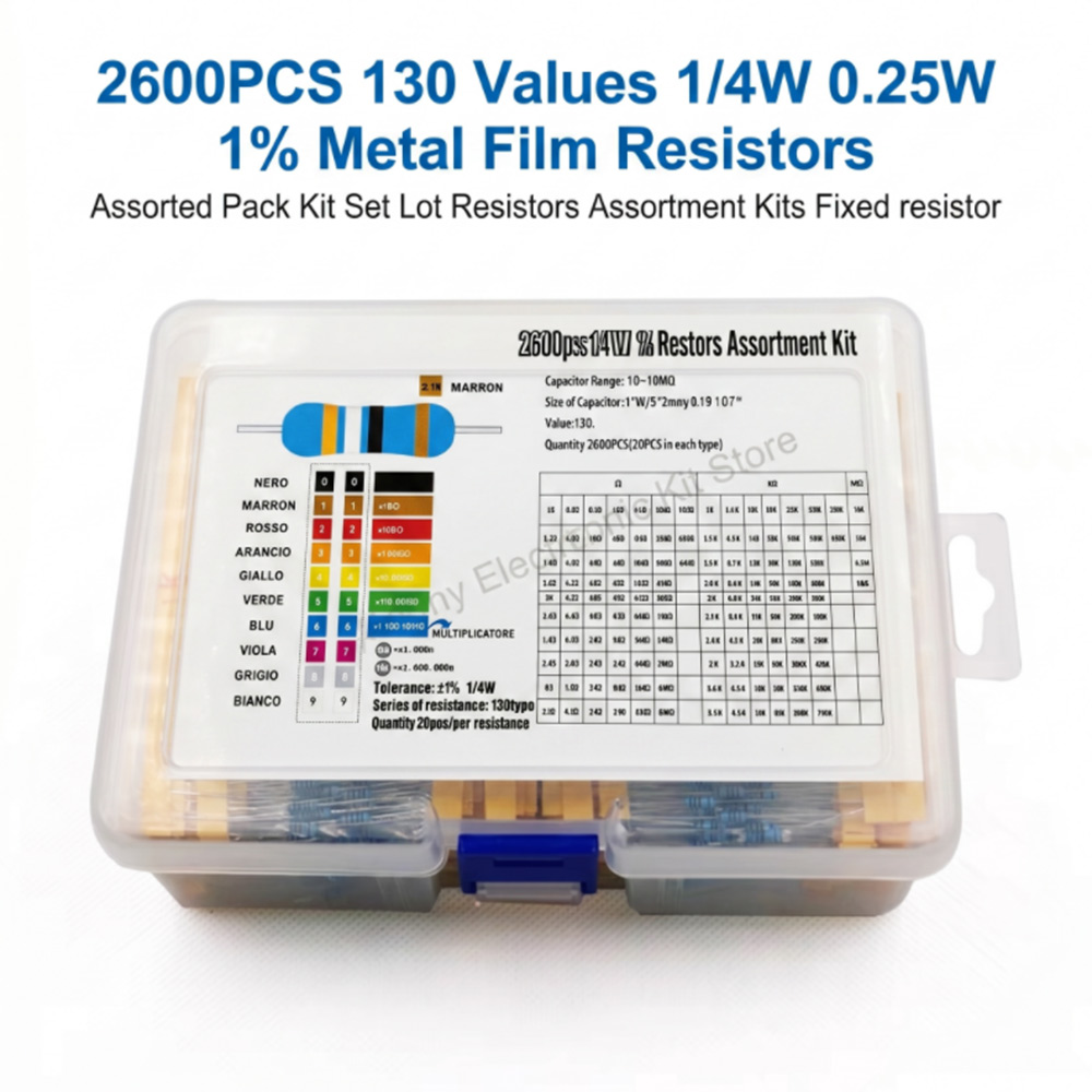 2600pcs Metal Film Resistors A - Diy Electronics Components Kit 评论和价格