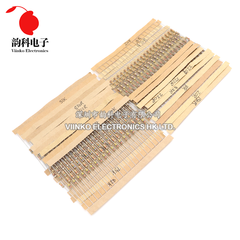 860pcs 1/4W Carbon Film Resist - Resistor Kit 1 4W 评论和价格