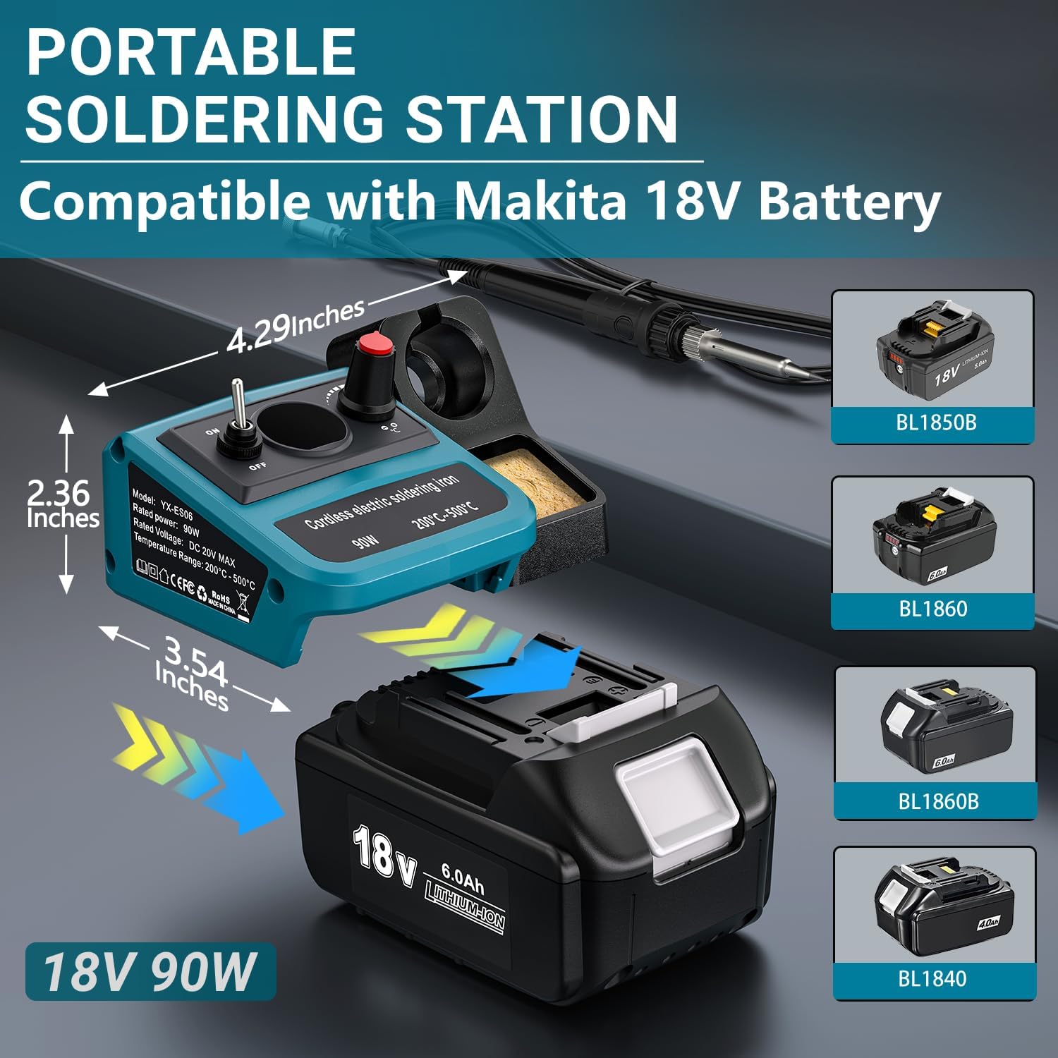 90W LED Digital Cordless Solde - Diy Electronics Repair Kit 评论和价格