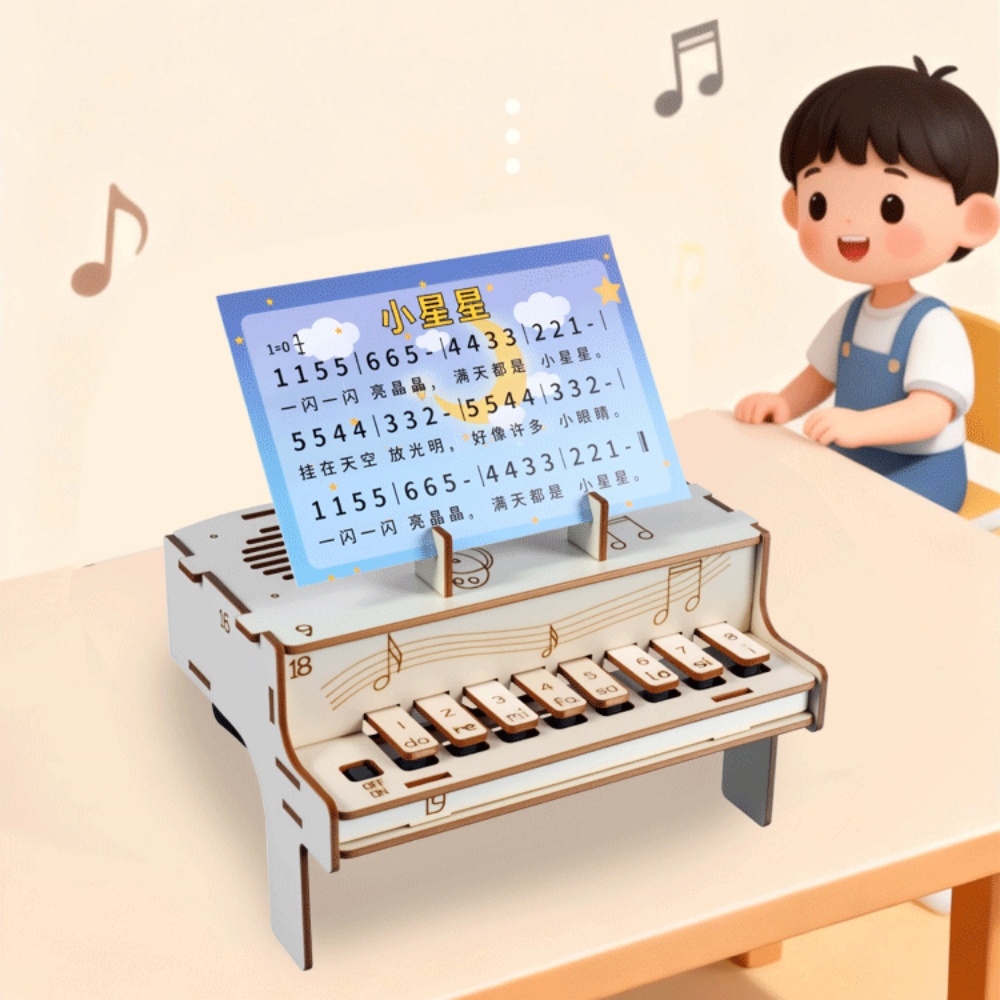 DIY Wooden Electronic Piano Mo - Diy Electronics Components Kit 评论和价格