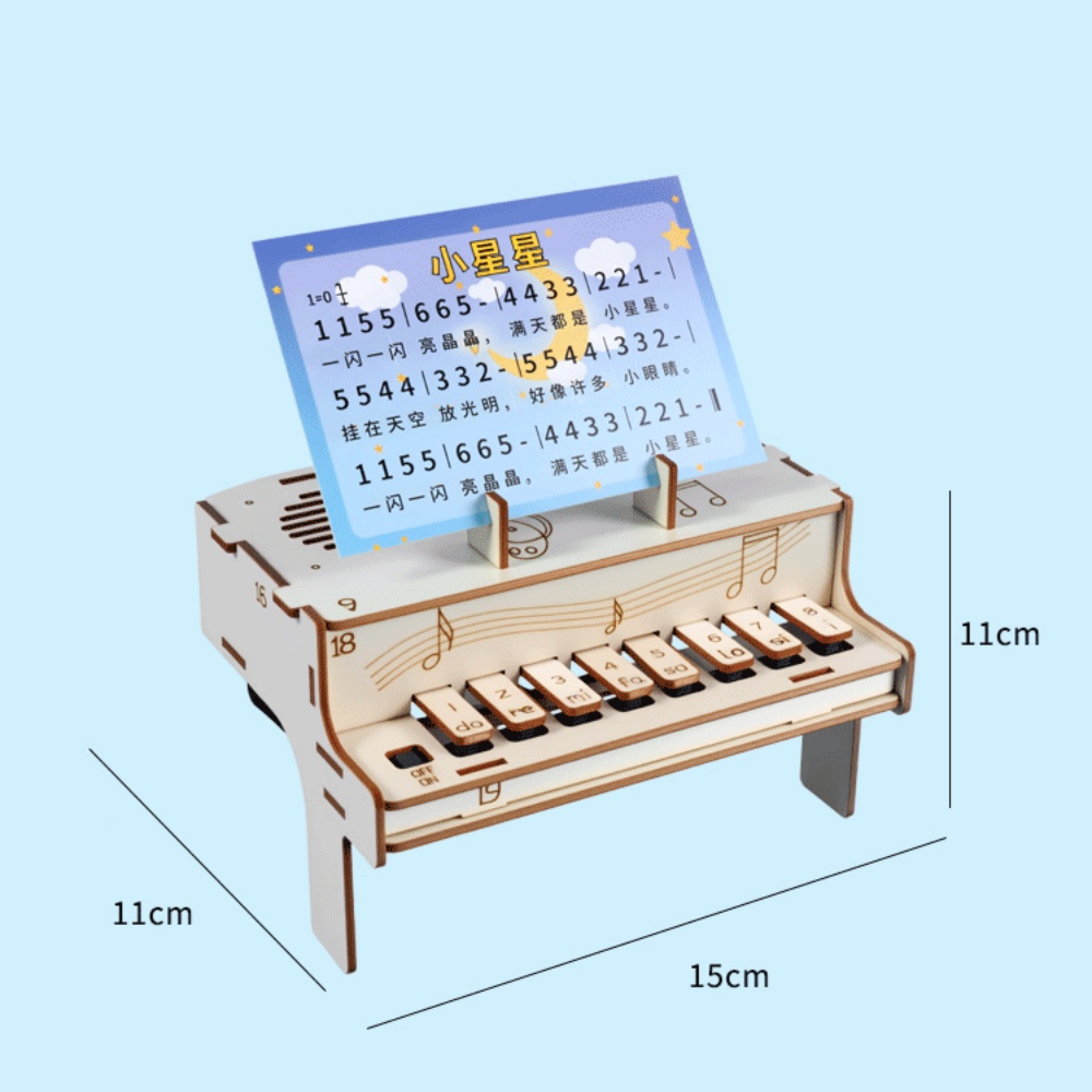DIY Wooden Electronic Piano Mo - Diy Electronics Components Kit 评论和价格