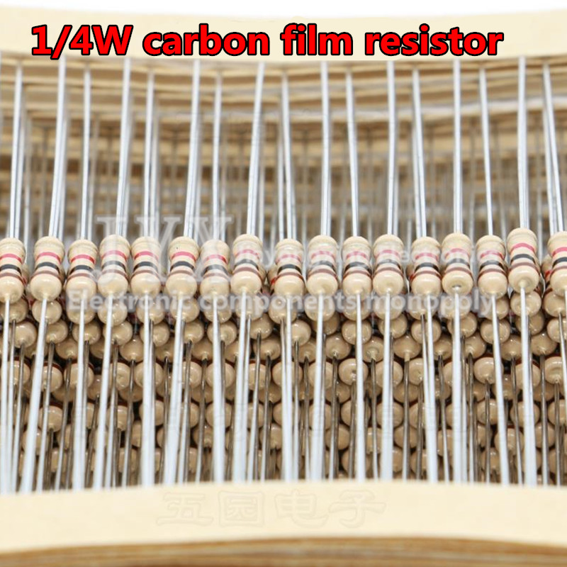 100PCS 1/4W Carbon Film Resist - Resistor Kit 1 4W 评论和价格