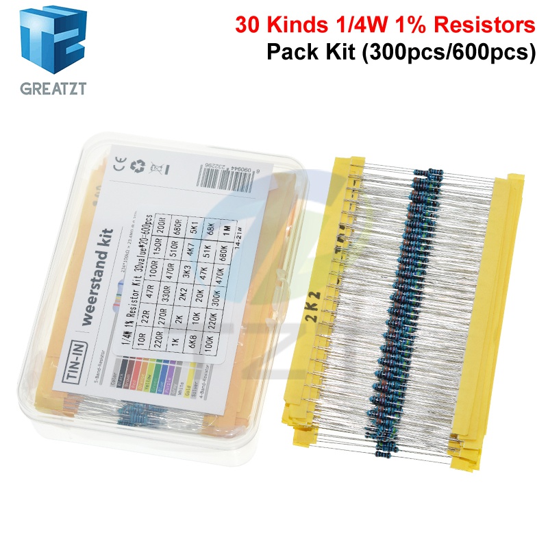 GREATZT 600pcs/set 30 Kinds 1/ - Resistor Kit 1 4W 评论和价格